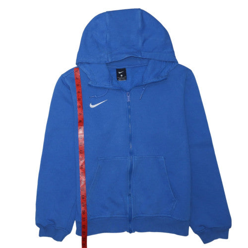Nike Mens Blue Small Full Zip Hoodie Sweatshirt Cotton Blend