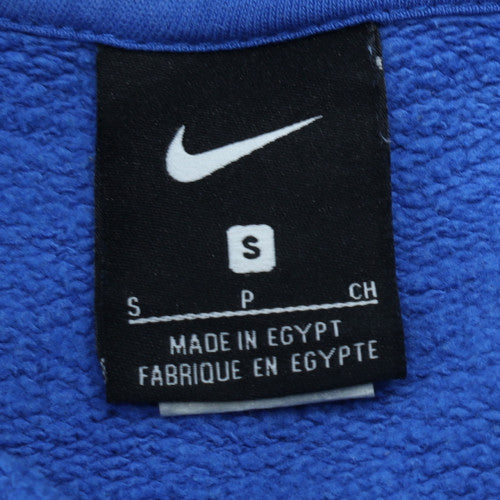 Nike Mens Blue Small Full Zip Hoodie Sweatshirt Cotton Blend