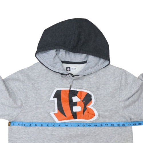 NFL Team Apparel Mens Grey Pullover Hoodie M Sports Graphic Sweatshirt
