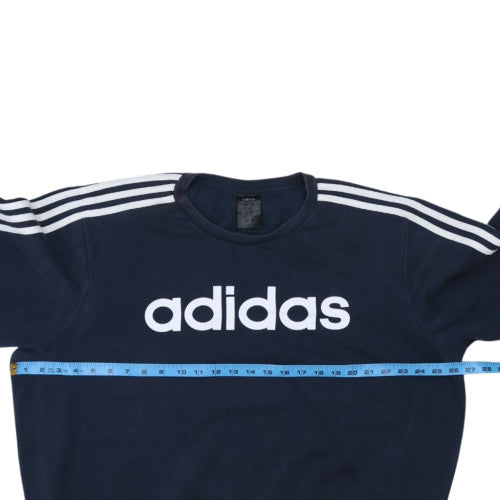 Adidas Mens Blue XL Pullover Crew Neck Fleece Sweatshirt