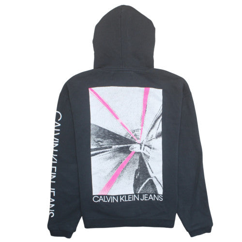 Calvin Klein Jeans Women Black S Pullover Hoodie Graphic Print