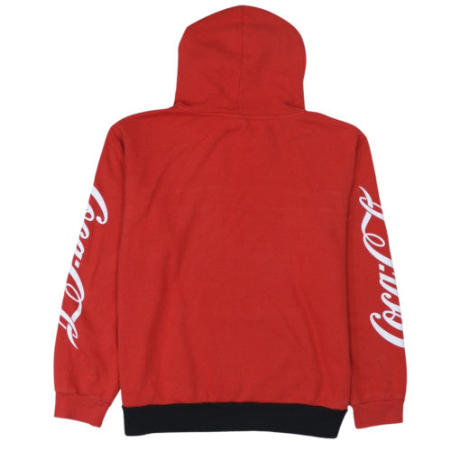 Coca-Cola Men's Red 2XL Pullover Hoodie with Logo Graphic