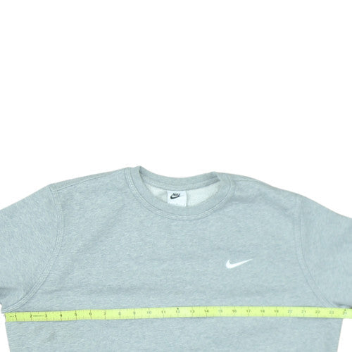 Nike Men's Grey Crew Neck Pullover Sweatshirt L Regular Fit