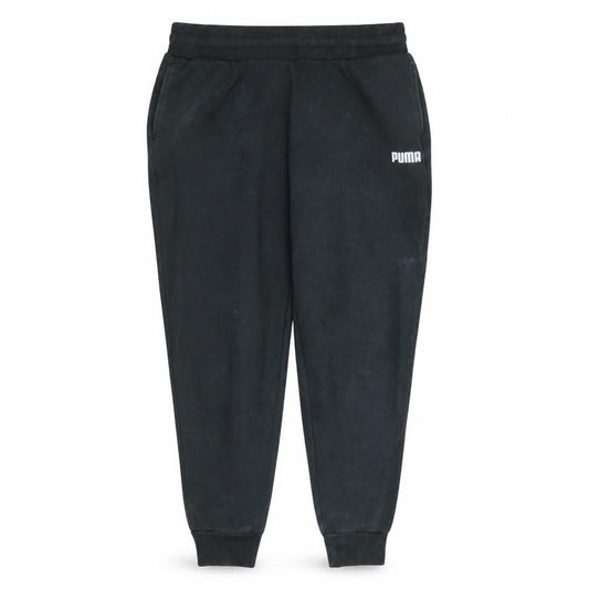 Front view of Puma Men's Black Fleece Jogger Sweatpants M Regular Fit