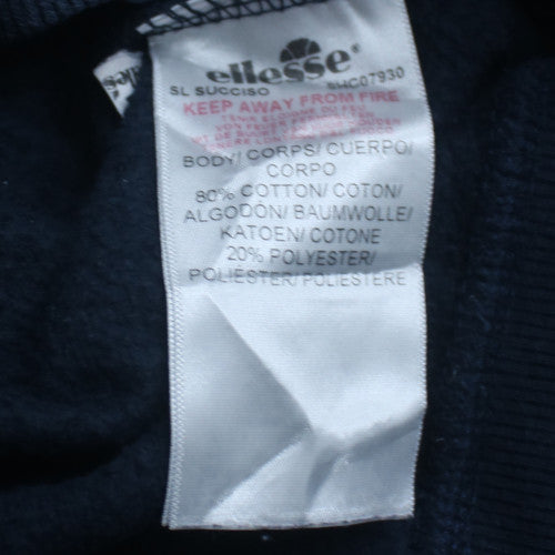 Ellesse Men's Blue Crew Neck Logo Sweatshirt Size S