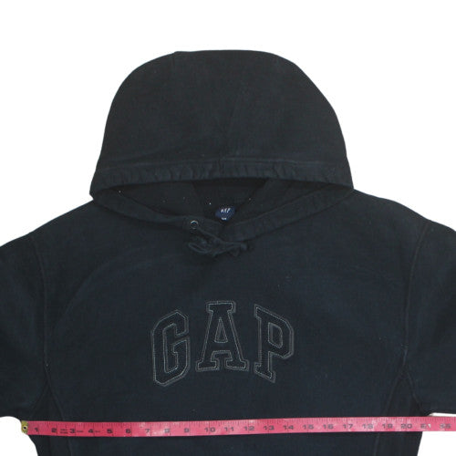 GAP Women Black Pullover Hoodie S Cotton Fleece Casual