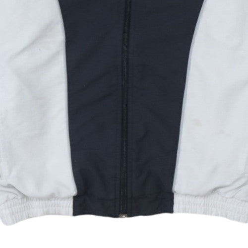 Adidas Mens Black White L Track Jacket Windbreaker Full Zip Activewear