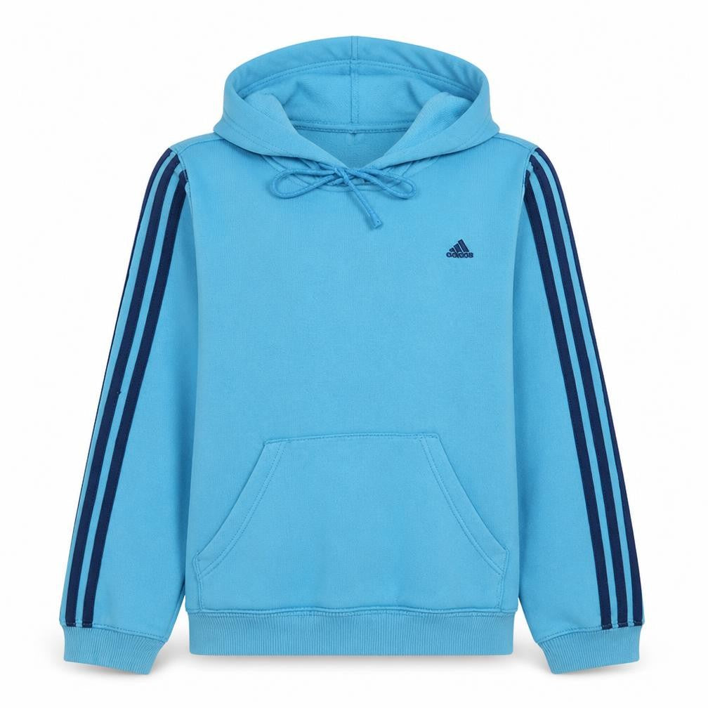 Adidas Women Blue XL Pullover Hoodie with Drawstring & Logo