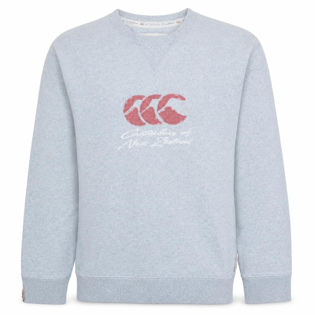 Canterbury of New Zealand Men's Grey Cotton Crew Neck Sweatshirt L