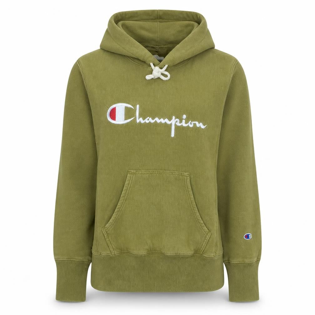 Champion Womens Khaki Green Small Pullover Hoodie Cotton Casual