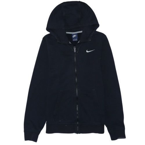 Nike Men's Black Full Zip Hoodie S Fleece Lined Sweatshirt