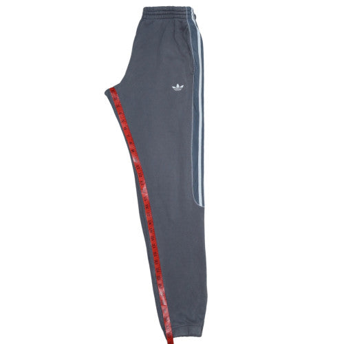 Adidas Men Grey Fleece Sweatpants M Regular Fit Tapered Joggers