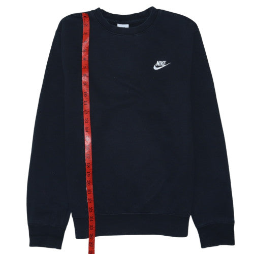 Nike Men's Black Small Pullover Fleece Sweatshirt Crew Neck
