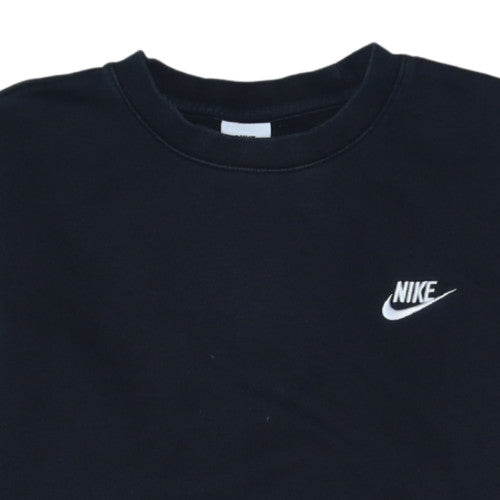 Nike Men's Black Small Pullover Fleece Sweatshirt Crew Neck