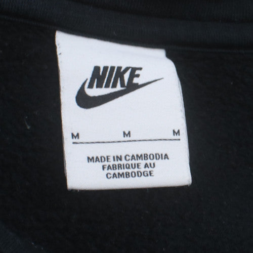 Nike Women's Black 1/2 Zip Sweatshirt Size M Cotton Fleece Pullover