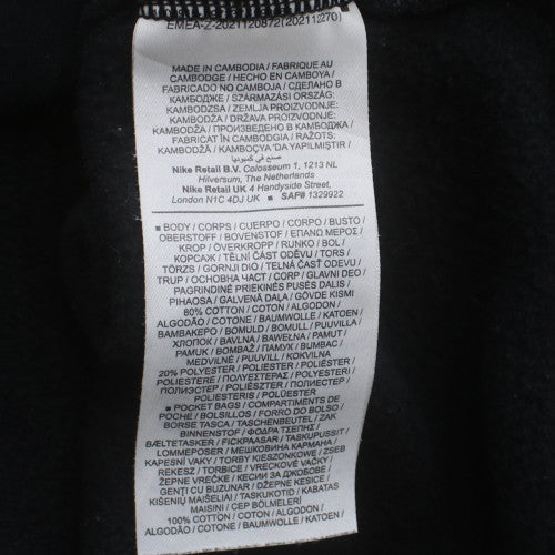 Nike Women's Black 1/2 Zip Sweatshirt Size M Cotton Fleece Pullover