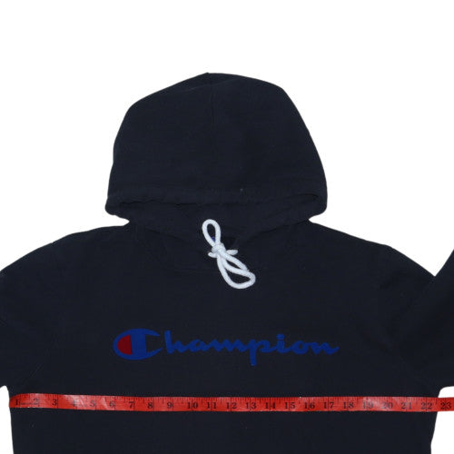 Champion Men's Black Pullover Hoodie Medium Logo Fleece Sweatshirt