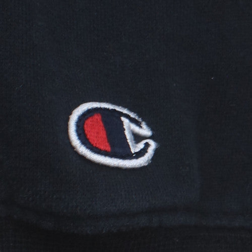 Champion Men's Black Pullover Hoodie Medium Logo Fleece Sweatshirt