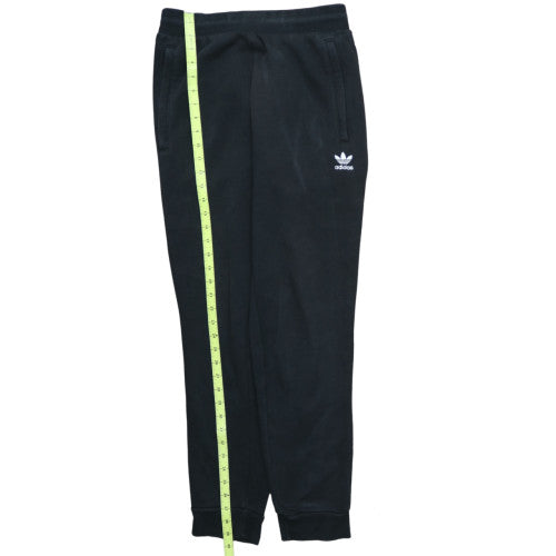Adidas Women Black Small Jogger Sweatpants Cotton Blend Elastic Waist