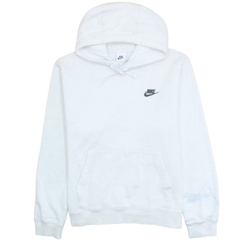Nike Men's White Pullover Hoodie M Fleece Regular Fit