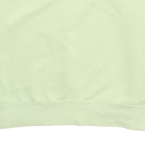 Nike Women Green Logo Crew Neck Long Sleeve Sweatshirt L