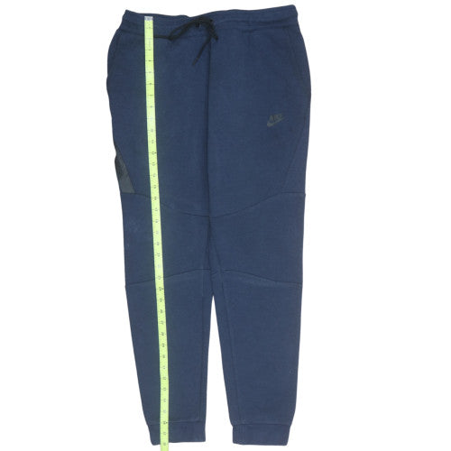 Nike Men's Blue Fleece Joggers L Regular Fit Tapered Sweatpants