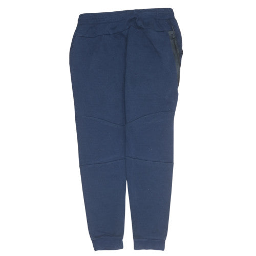 Nike Men's Blue Fleece Joggers L Regular Fit Tapered Sweatpants