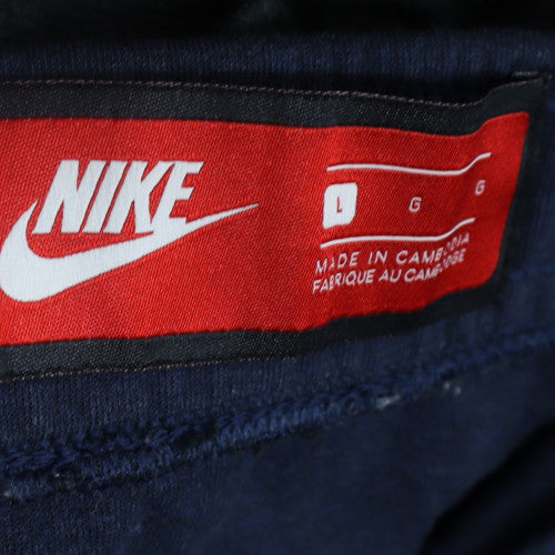 Nike Men's Blue Fleece Joggers L Regular Fit Tapered Sweatpants