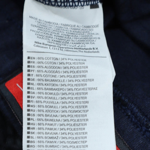 Nike Men's Blue Fleece Joggers L Regular Fit Tapered Sweatpants