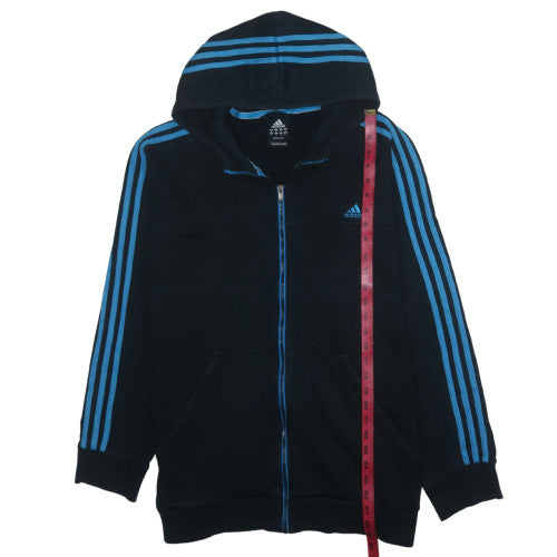 Adidas Mens Black 2XL Full Zip Hoodie Fleece Sportswear