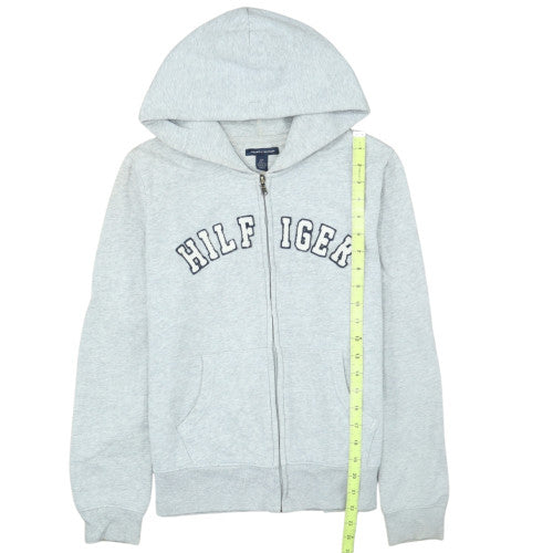 Tommy Hilfiger Women's Grey Full Zip Hoodie Size S Relaxed Fit