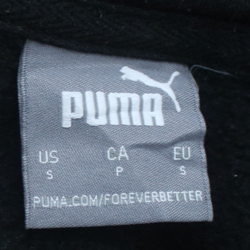 Puma Men's Black Pullover Hoodie Small Regular Fit Fleece