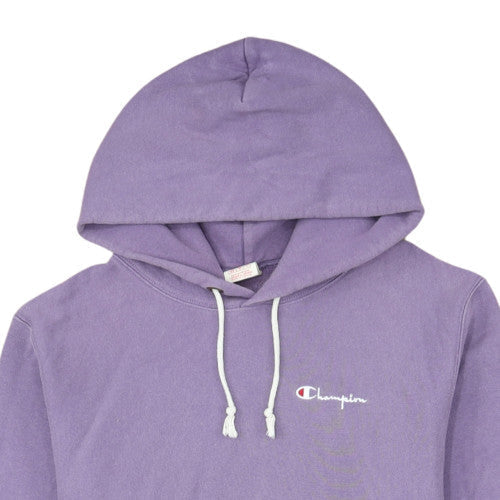 Champion Womens Purple Pullover Hoodie Medium 100% Cotton Reverse Weave