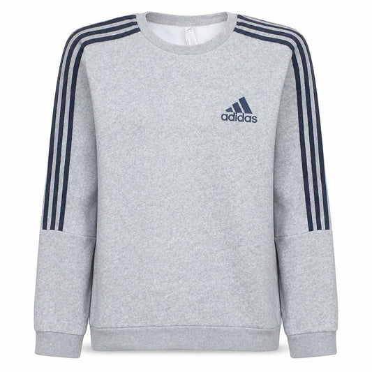 Adidas Mens Grey Crew Neck Pullover Fleece Sweatshirt M