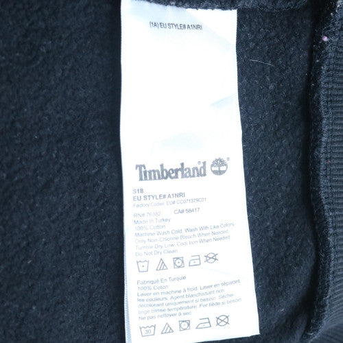 Timberland Men Black XL Pullover Sweatshirt Logo Fleece Crew Neck