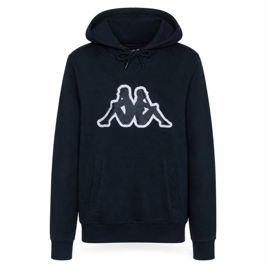 Kappa Men's Black XS Pullover Hoodie with Logo Graphic Print