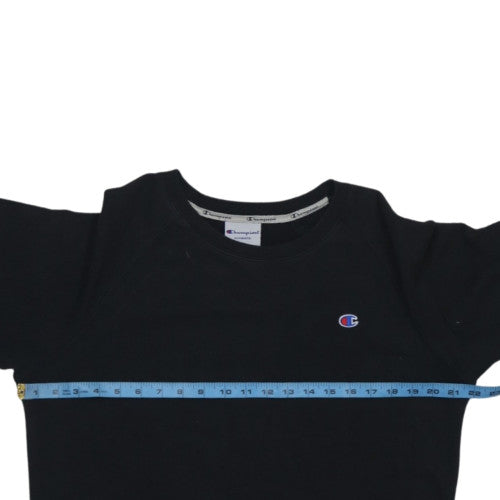 Champion Women's Black XL Pullover Sweatshirt with Logo Detail