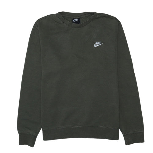 Nike Men's Green Crew Neck Sweatshirt M Pullover Regular Fit