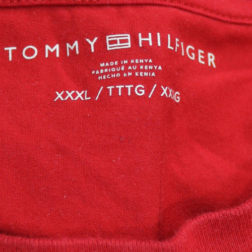 Tommy Hilfiger Men's Red 3XL Crew Neck Cotton Blend T-Shirt