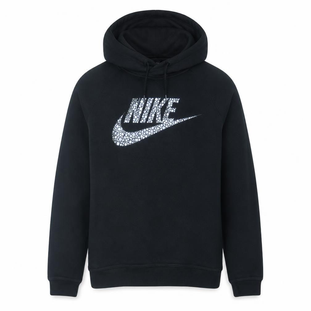 Nike Womens Black M Pullover Hoodie with Logo Print