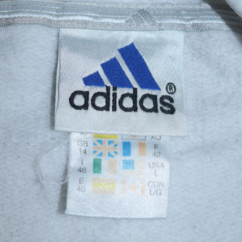 Adidas Womens White Full Zip Hoodie Size 14 Hooded Sweatshirt