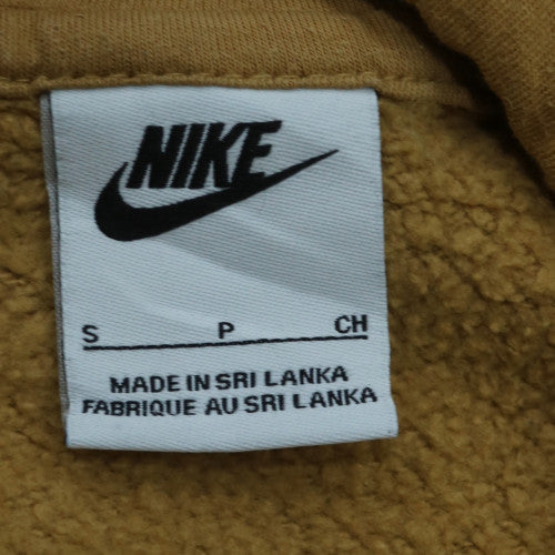 Nike Women’s Camel Brown Pullover Hoodie Size S Fleece Lined Sweatshirt