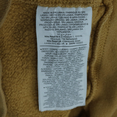 Nike Women’s Camel Brown Pullover Hoodie Size S Fleece Lined Sweatshirt