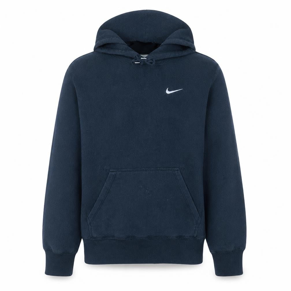 Nike Men's Blue Pullover Hoodie M Logo Fleece Sweatshirt