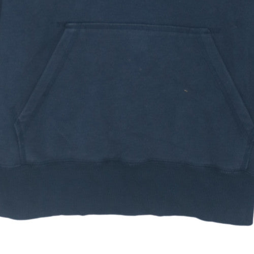 Nike Men's Blue Pullover Hoodie M Logo Fleece Sweatshirt