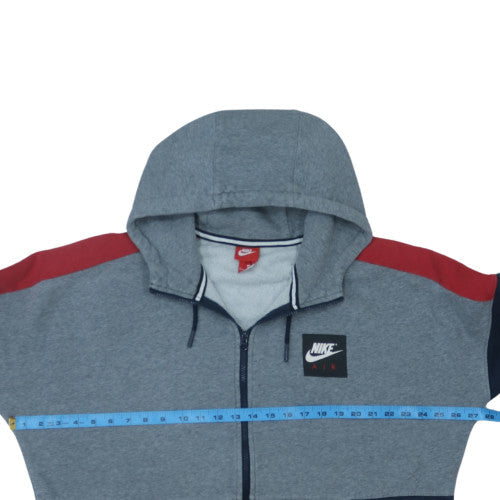 Nike Air Mens Grey Full Zip Hoodie XL Cotton Blend