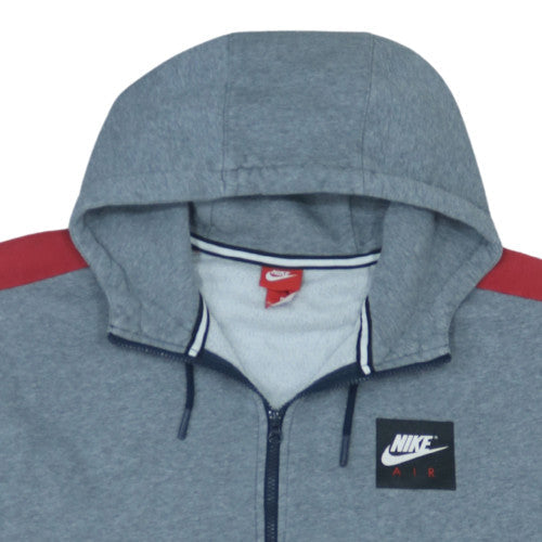 Nike Air Mens Grey Full Zip Hoodie XL Cotton Blend