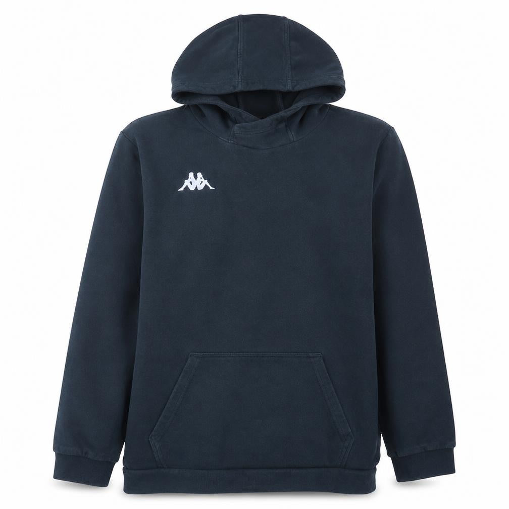 Kappa Men's Black Pullover Hoodie M Fleece Embroidered Logo Sportswear
