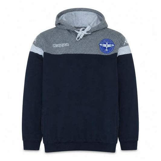 Kappa Men's Grey Blue XL Pullover Hoodie Football Graphic Sweatshirt
