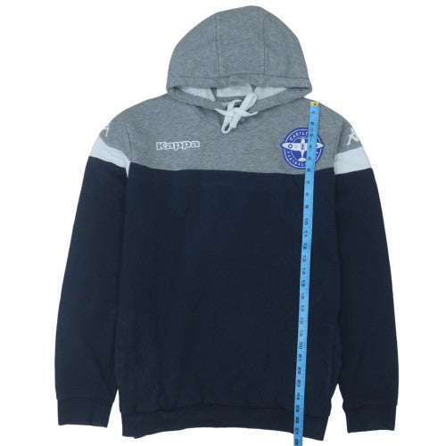 Kappa Men's Grey Blue XL Pullover Hoodie Football Graphic Sweatshirt